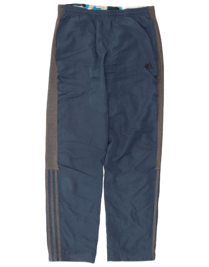 Adidas Mens Tracksuit Trousers Medium  Navy Blue Colourblock Polyester