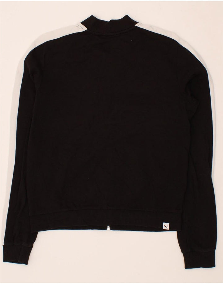 PUMA Womens Tracksuit Top Jacket UK 12 Medium  Black Colourblock Cotton Vintage Puma and Second-Hand Puma from Messina Hembry 
