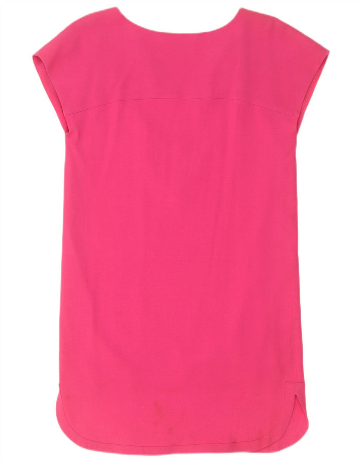 Pinko Womens Sleeveless Shift Dress UK 10 Small Pink Acetate