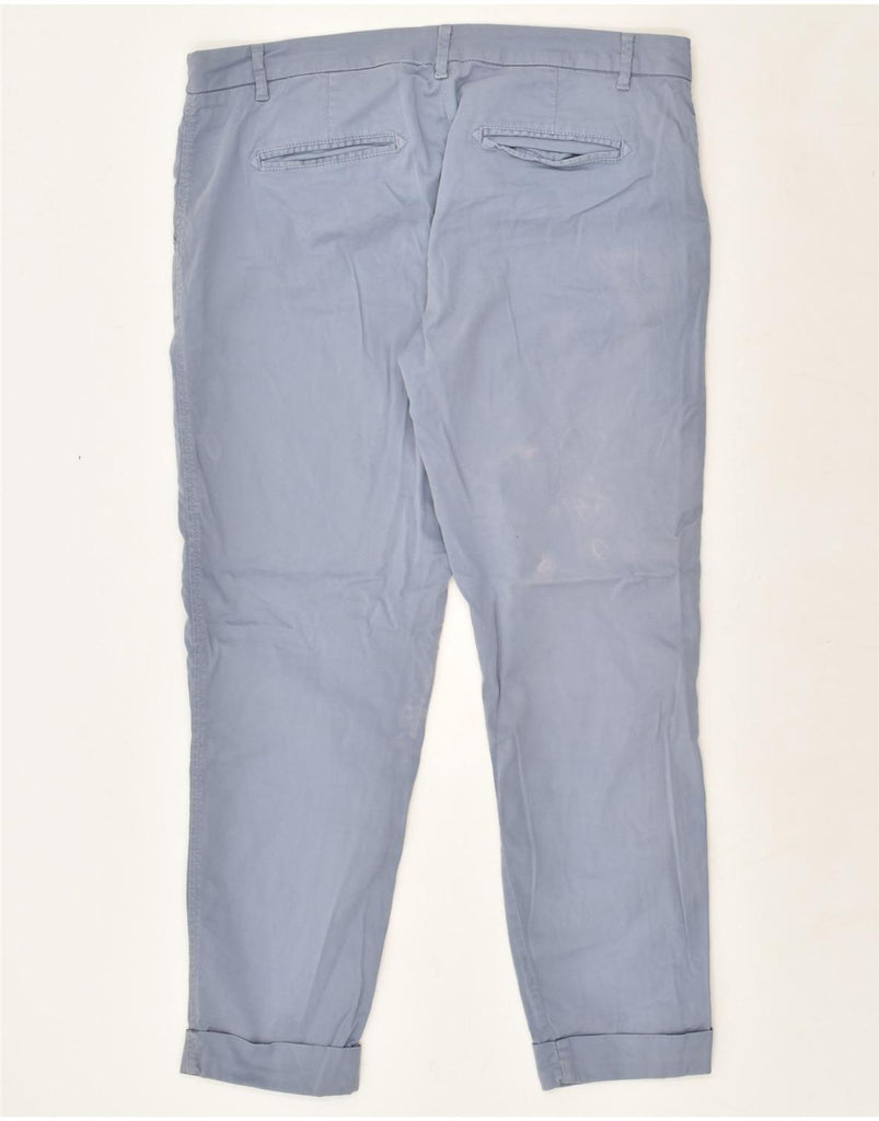 BENETTON Womens Slim Chino Trousers UK 12 Medium W34 L26 Blue Cotton | Vintage Benetton | Thrift | Second-Hand Benetton | Used Clothing | Messina Hembry 