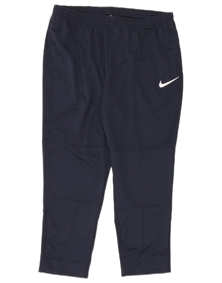 NIKE Womens Dri Fit Tracksuit Trousers UK 18 XL  Navy Blue