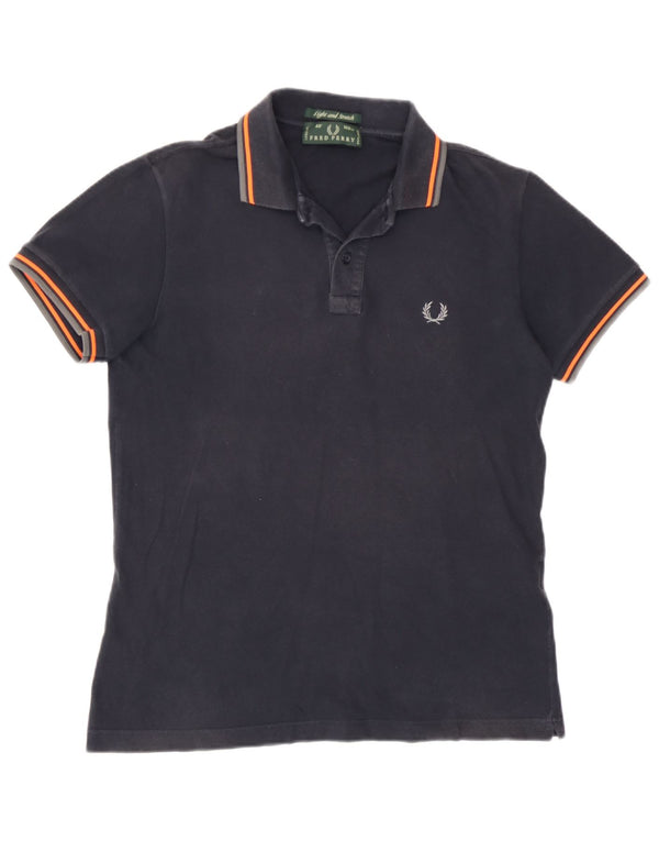 Fred Perry Mens Polo Shirt Small Navy Blue Cotton