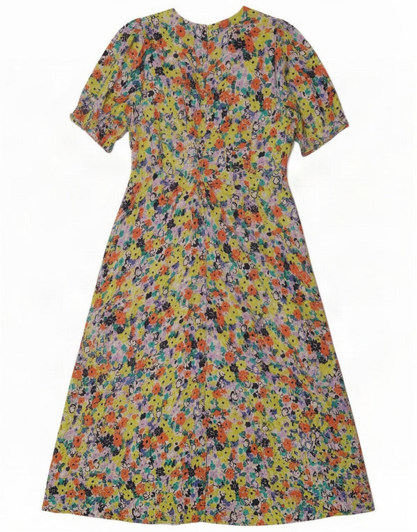 Marks & Spencer Womens Maxi Dress UK 14 Large Multicoloured Floral Viscose