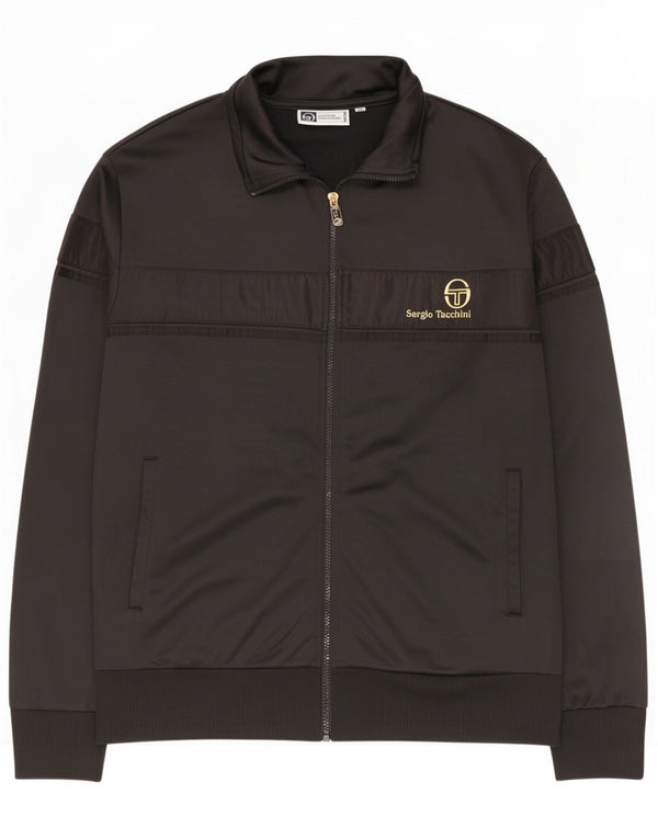 Sergio Tacchini Mens Tracksuit Top Jacket 2XL Black Polyester