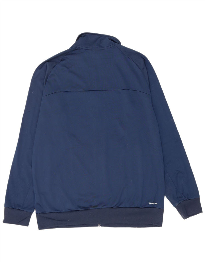 Adidas Mens Tracksuit Top Jacket UK 42/44 Large Navy Blue Polyester