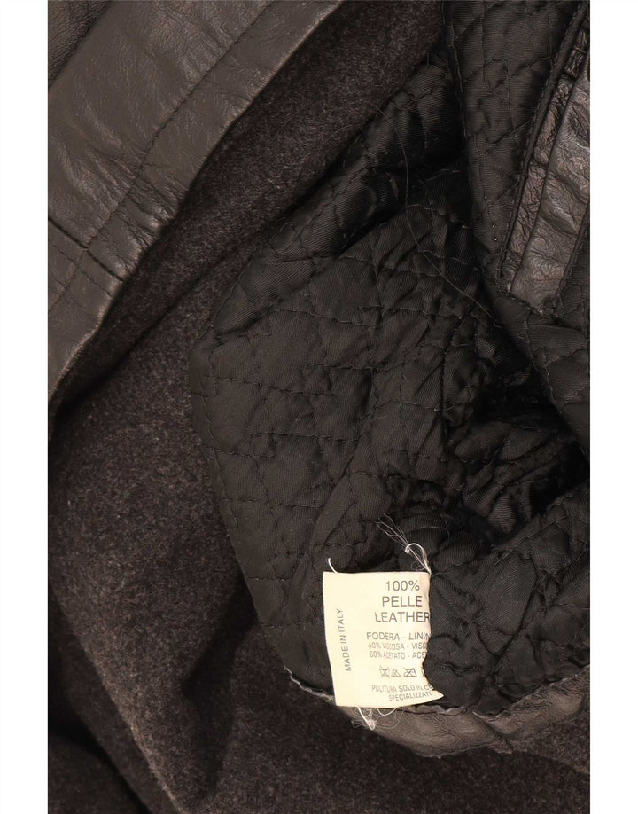 Suprema Mens Leather Jacket IT 58 4XL Black