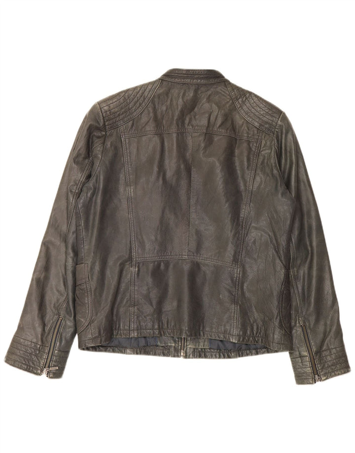 Conbipel Womens Biker Jacket IT 54 2XL Black Leather