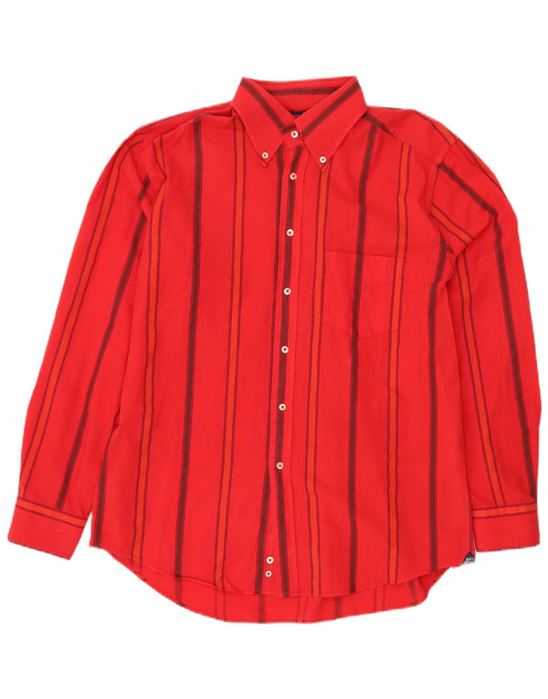 BEST COMPANY Mens Shirt Large Red Striped
