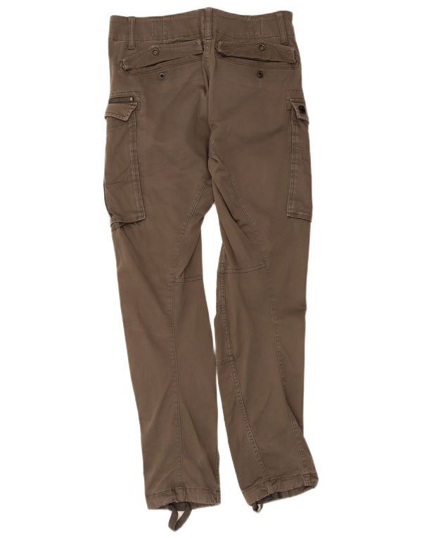 G-Star Mens Straight Cargo Trousers W28 L32 Khaki Cotton