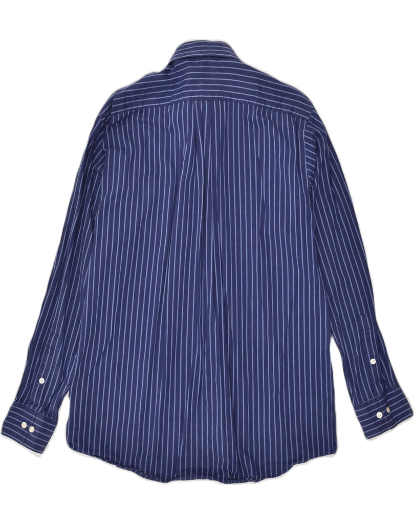 MICHAEL KORS Mens Shirt Size 16 Large Navy Blue Pinstripe Cotton | Vintage Michael Kors | Thrift | Second-Hand Michael Kors | Used Clothing | Messina Hembry 