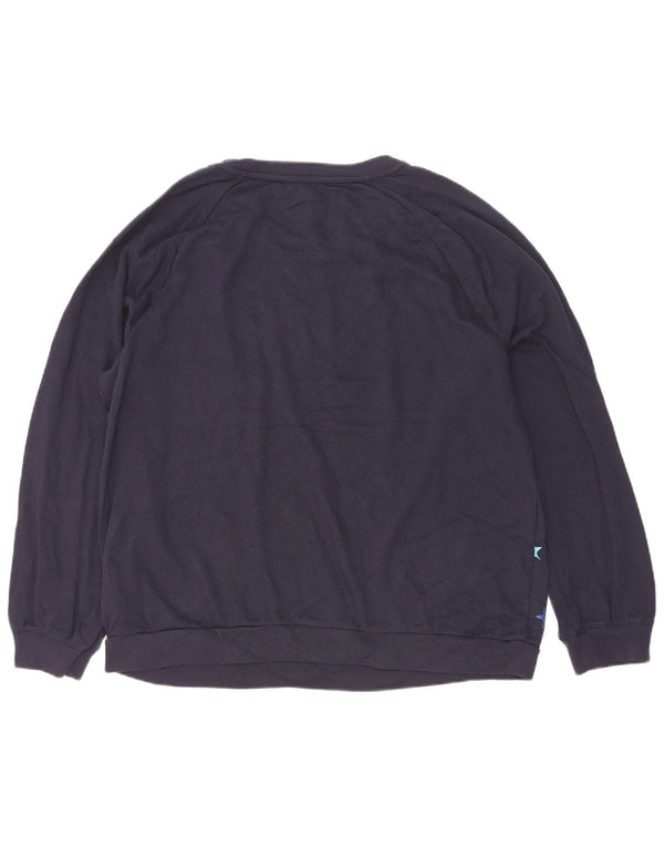 Gap Womens Abstract Pattern Sweatshirt Jumper UK 18 XL Navy Blue Cotton