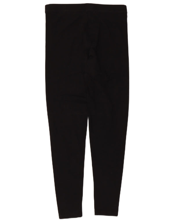 Marks & Spencer Womens Leggings UK 12 Medium Black Cotton