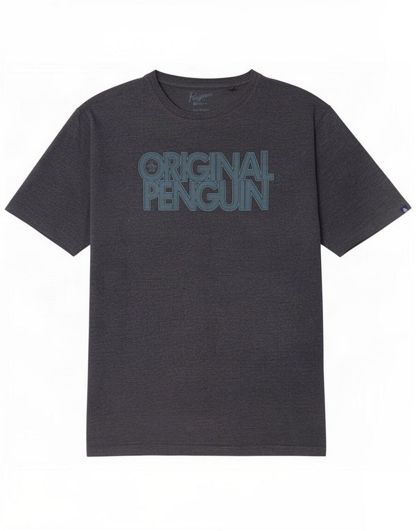 Penguin Mens Graphic T-Shirt Top 2XL Navy Blue Cotton