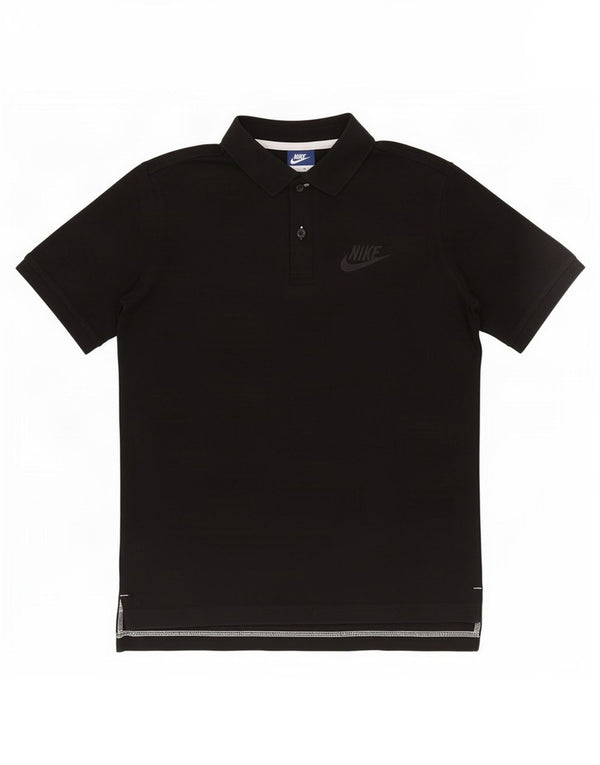 Nike Boys Polo Shirt 13-14 Years XL Black Cotton