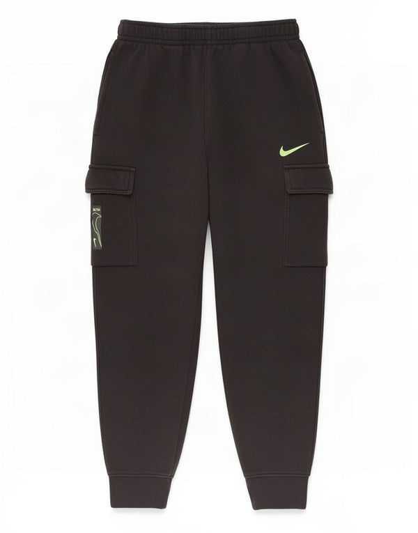 Nike Mens Graphic Cargo Tracksuit Trousers Joggers Medium Black Cotton
