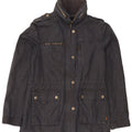 Fat Face Womens Hooded Military Jacket UK 8 Small Grey Cotton