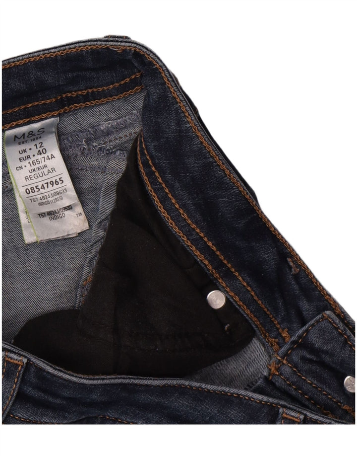 Marks & Spencer Womens Per Una Slim Jeans UK 12 Medium W32 L30 Navy Blue