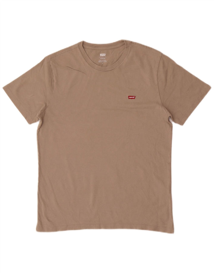Levi's Mens Standard Fit T-Shirt Top Medium Brown Cotton