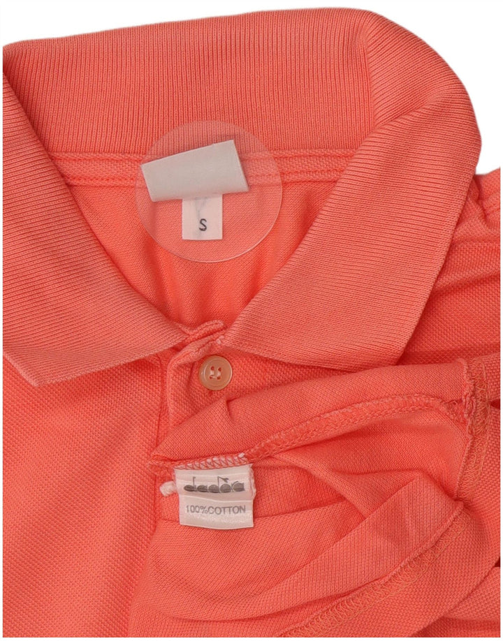 Diadora Mens Polo Shirt Small Pink Cotton