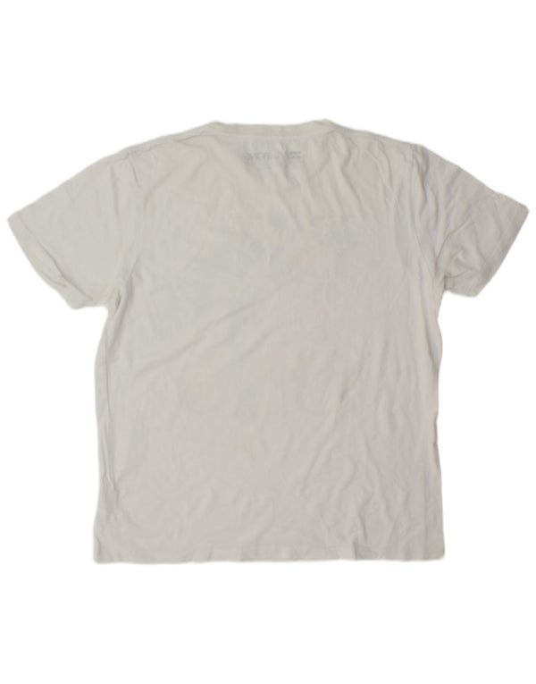 Billabong Mens Graphic T-Shirt Top Large White Cotton