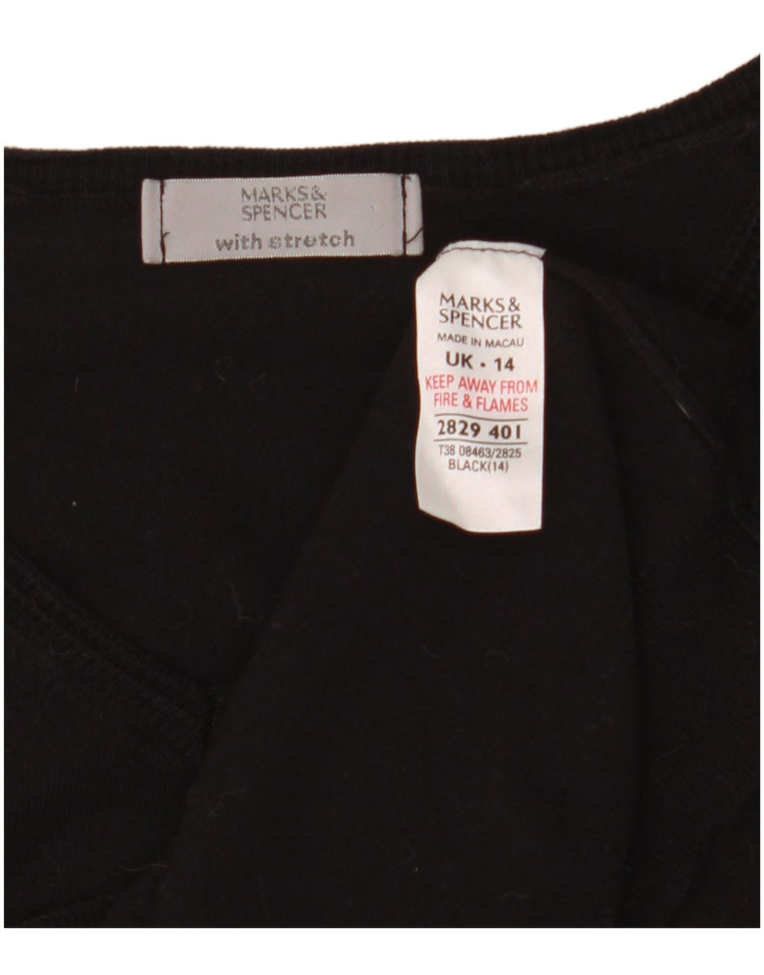 Marks & Spencer Womens Crop V-Neck Jumper Sweater UK 14 Medium Black