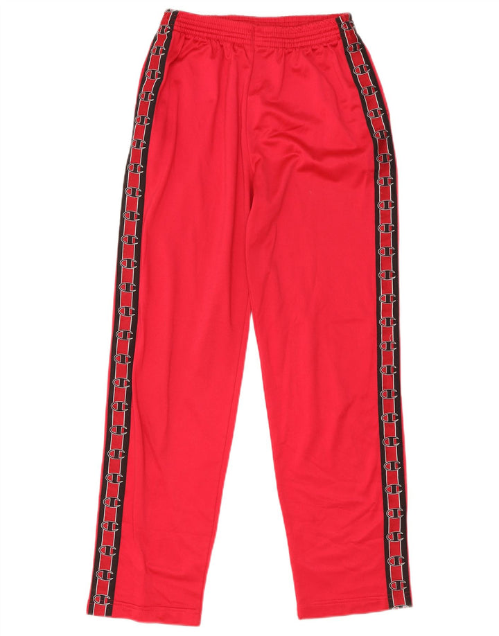 Champion Mens Graphic Tracksuit Trousers Medium  Red Colourblock Polyester
