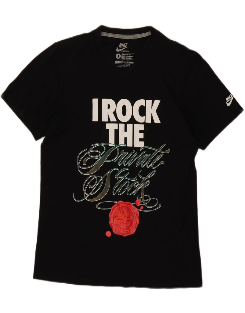 NIKE Mens Standard Fit Graphic T-Shirt Top Small Black Vintage Nike and Second-Hand Nike from Messina Hembry 