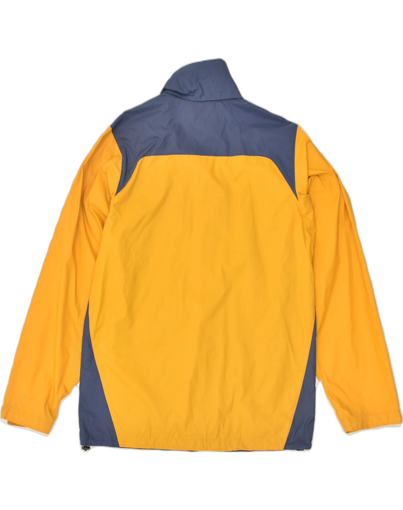 COLUMBIA Mens Hooded Rain Jacket UK 36 Small Yellow Colourblock Polyester | Vintage Columbia | Thrift | Second-Hand Columbia | Used Clothing | Messina Hembry 