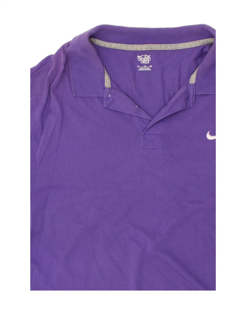 NIKE Mens Tall Polo Shirt XL Purple Cotton | Vintage Nike | Thrift | Second-Hand Nike | Used Clothing | Messina Hembry 