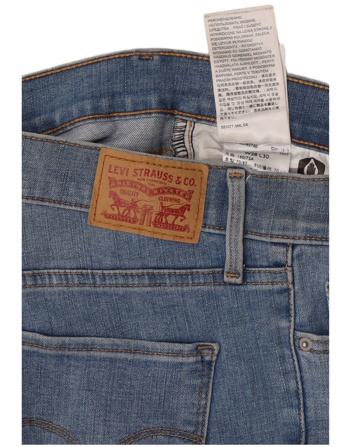 Levi's Womens Skinny Jeans W28 L30 Blue Cotton