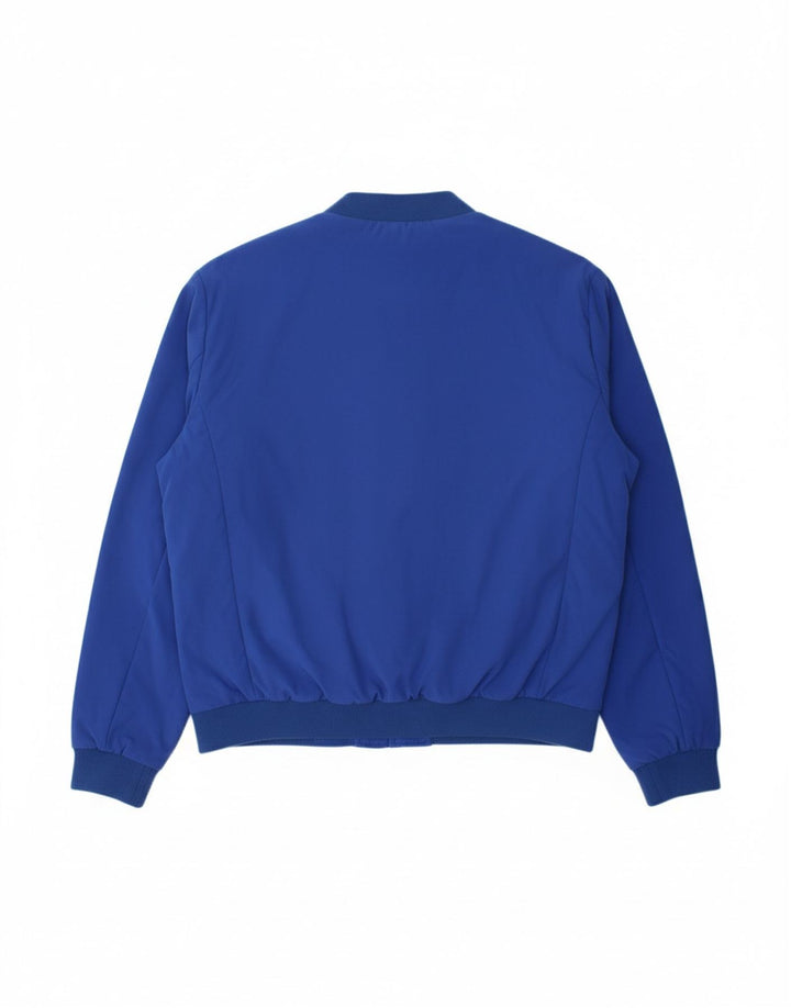 DKNY Mens Bomber Jacket UK 42 XL Blue Geometric