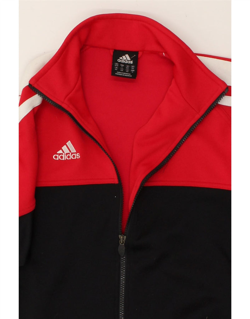 ADIDAS Boys Climalite Tracksuit Top Jacket 11-12 Years Black Colourblock | Vintage Adidas | Thrift | Second-Hand Adidas | Used Clothing | Messina Hembry 