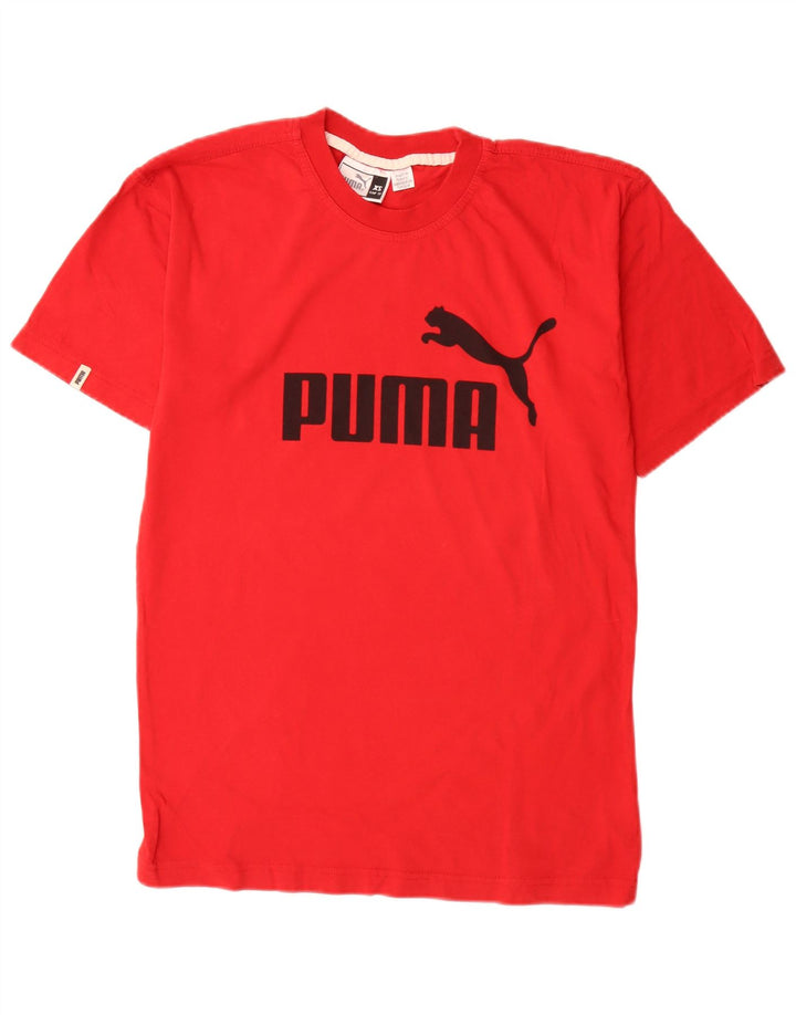 Puma Mens Graphic T-Shirt Top XS Red Cotton