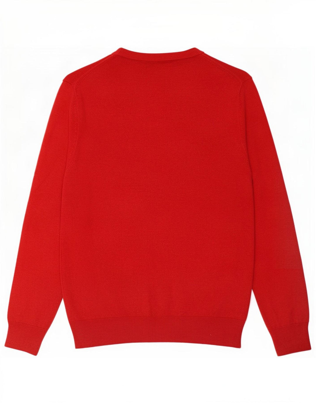 Marks & Spencer Mens V-Neck Jumper Sweater Large Red Cotton