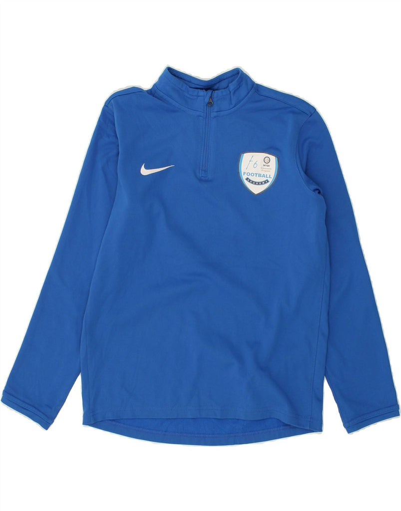 NIKE Boys Inter Milan Pullover Tracksuit Top 12-13 Years Large Blue | Vintage Nike | Thrift | Second-Hand Nike | Used Clothing | Messina Hembry 