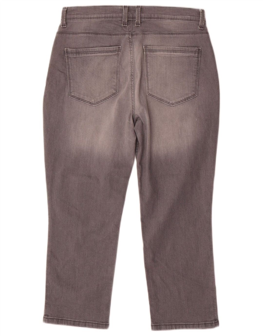 LEE Womens Petite Capri Jeans US 10 Large W32 L23 Grey Cotton