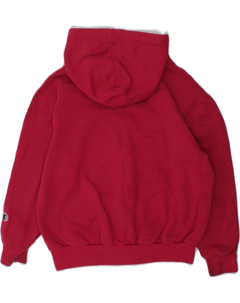 CHAMPION Girls Graphic Zip Hoodie Sweater 7-8 Years Small Red Cotton | Vintage Champion | Thrift | Second-Hand Champion | Used Clothing | Messina Hembry 