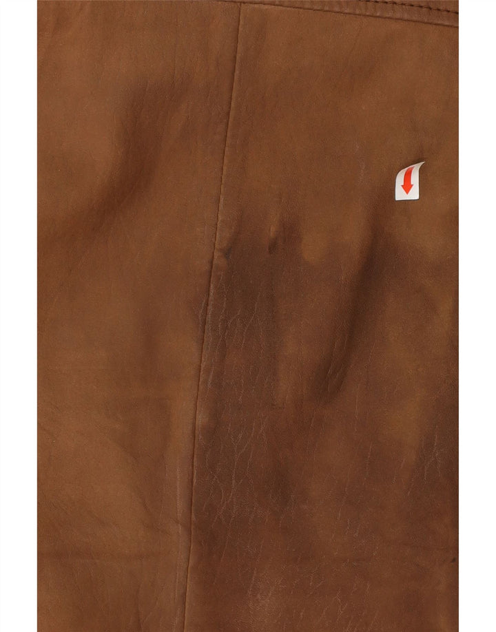 Conbipel Mens Leather Jacket IT 52 Large Brown Leather