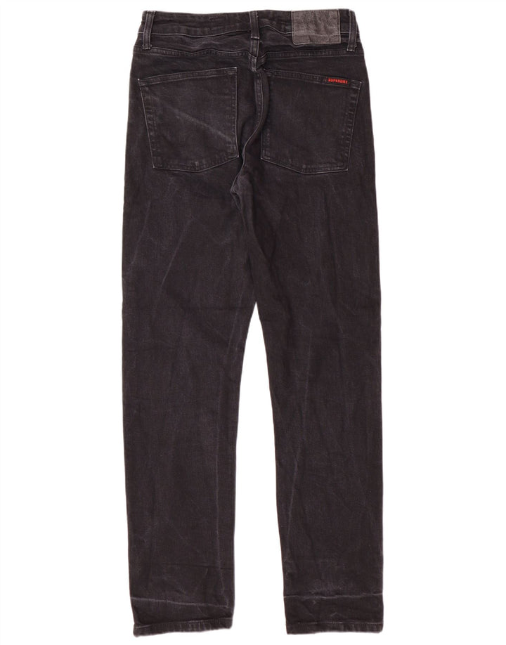 SUPERDRY Mens Straight Jeans W30 L30 Black Cotton