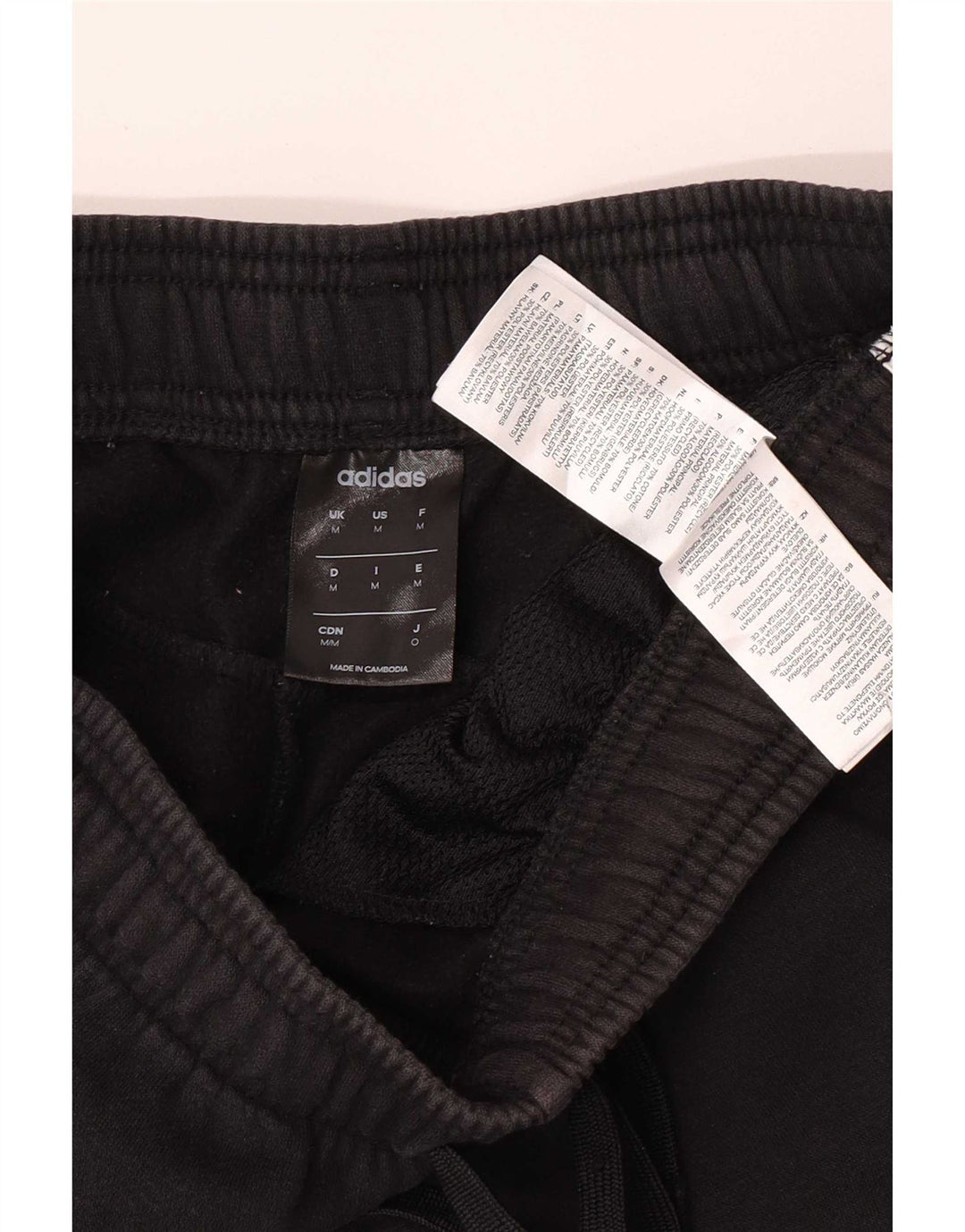 Adidas Mens Tracksuit Trousers Joggers Medium Black Cotton