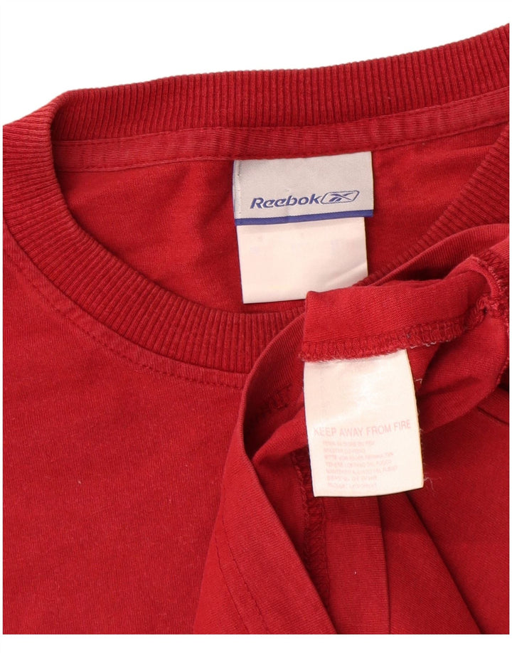 Reebok Mens T-Shirt Top Small Red Cotton