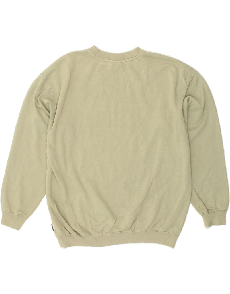 REEBOK Mens Oversized Sweatshirt Jumper XS Khaki Cotton Vintage Reebok and Second-Hand Reebok from Messina Hembry 