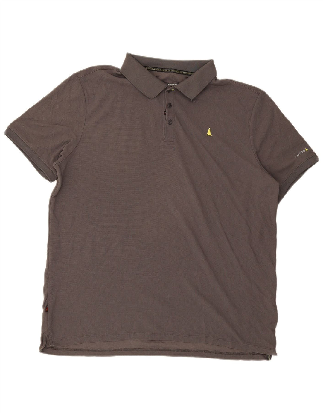 MUSTO Mens Polo Shirt XL Grey Polyamide
