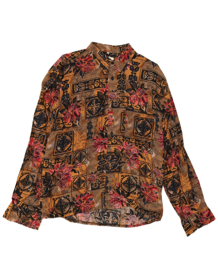 Vintage Mens Shirt Medium Multicoloured Patchwork