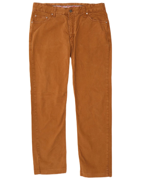 Pierre Cardin Mens Straight Casual Trousers IT 46 Small W34 L30 Brown