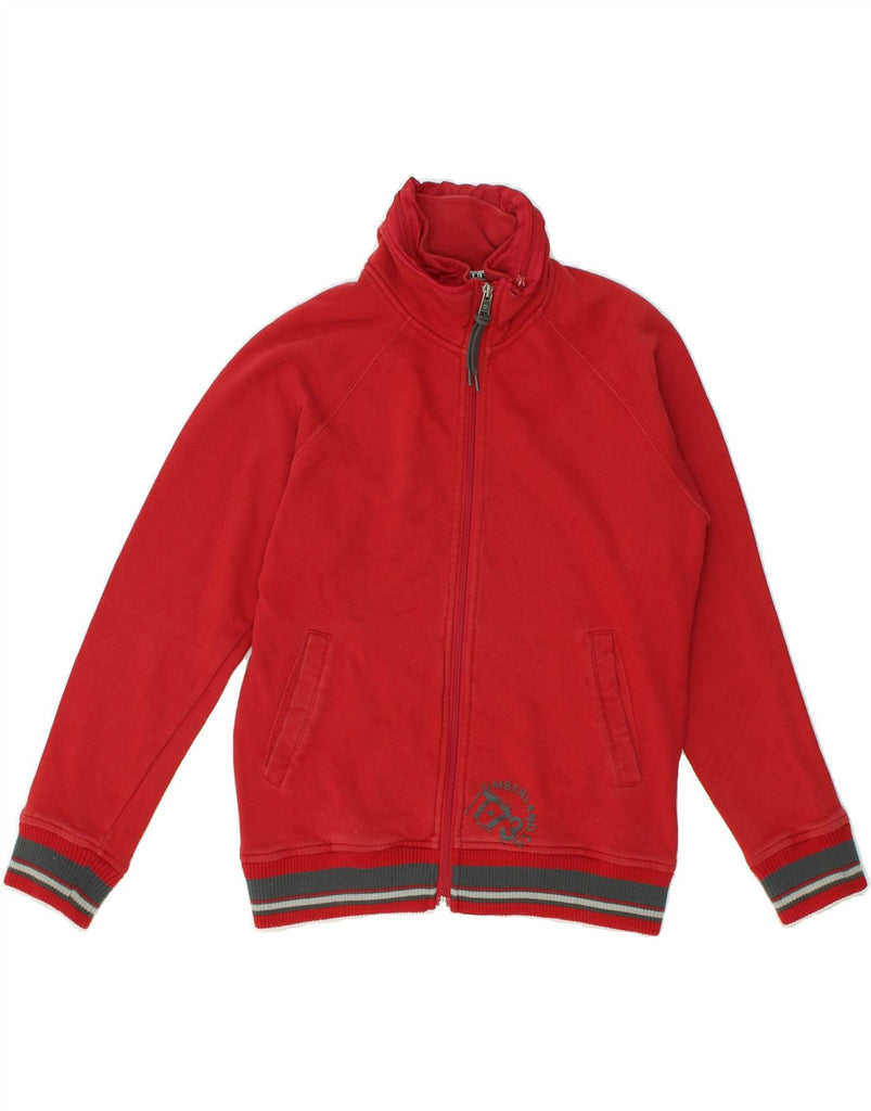 TIMBERLAND Boys Hooded Tracksuit Top Jacket 11-12 Years Red Cotton | Vintage Timberland | Thrift | Second-Hand Timberland | Used Clothing | Messina Hembry 