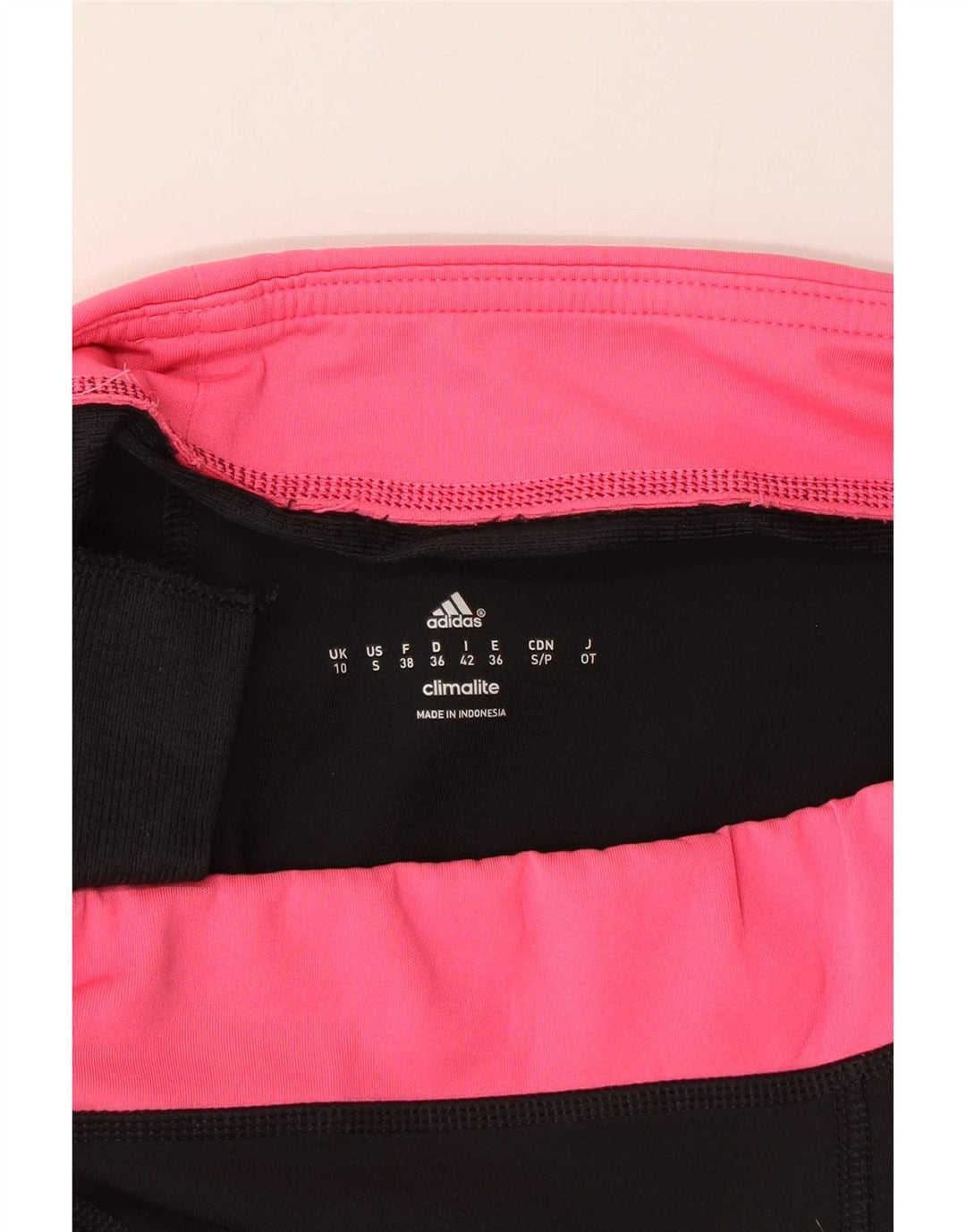 Adidas Womens Capri Leggings UK 10 Small Black Colourblock Polyester