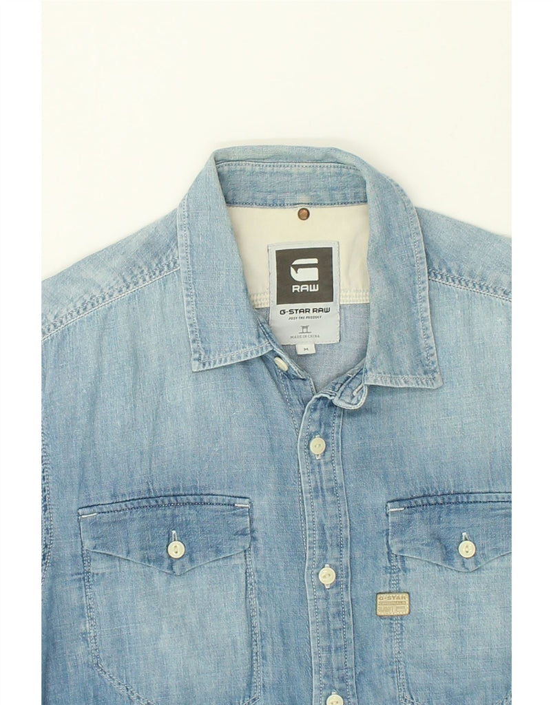 G-STAR Mens Short Sleeve Denim Shirt Medium Blue | Vintage G-Star | Thrift | Second-Hand G-Star | Used Clothing | Messina Hembry 