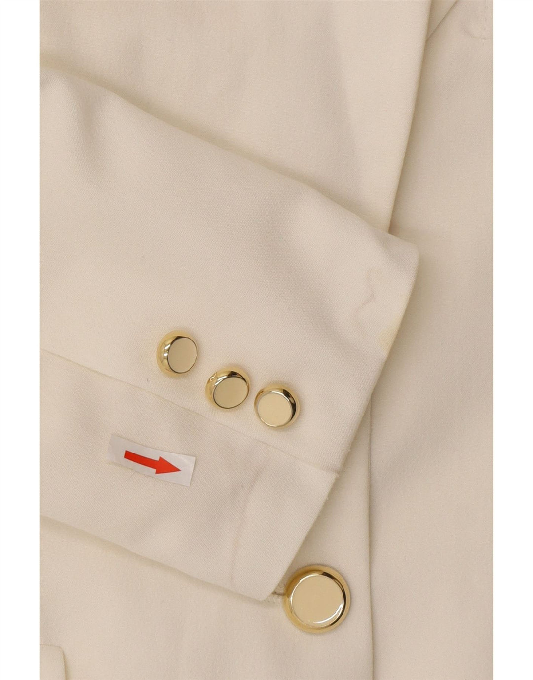 Wit Boy Womens 3 Button Blazer Jacket UK 10 Small Off White Polyester