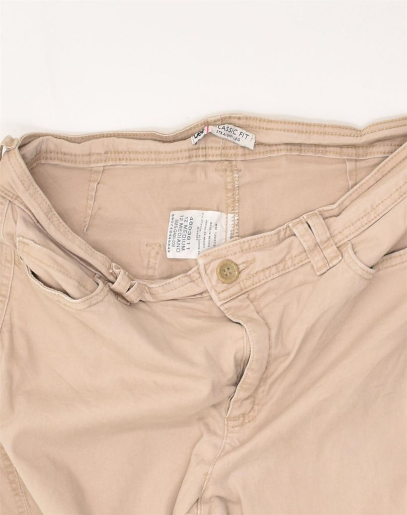 LEE Womens Straight Classic Fit Casual Trousers US 12 Large W34 L30  Beige | Vintage Lee | Thrift | Second-Hand Lee | Used Clothing | Messina Hembry 